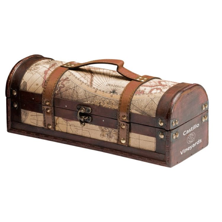 Twine Living® 1 Bottle Old World Wooden Wine Box 6