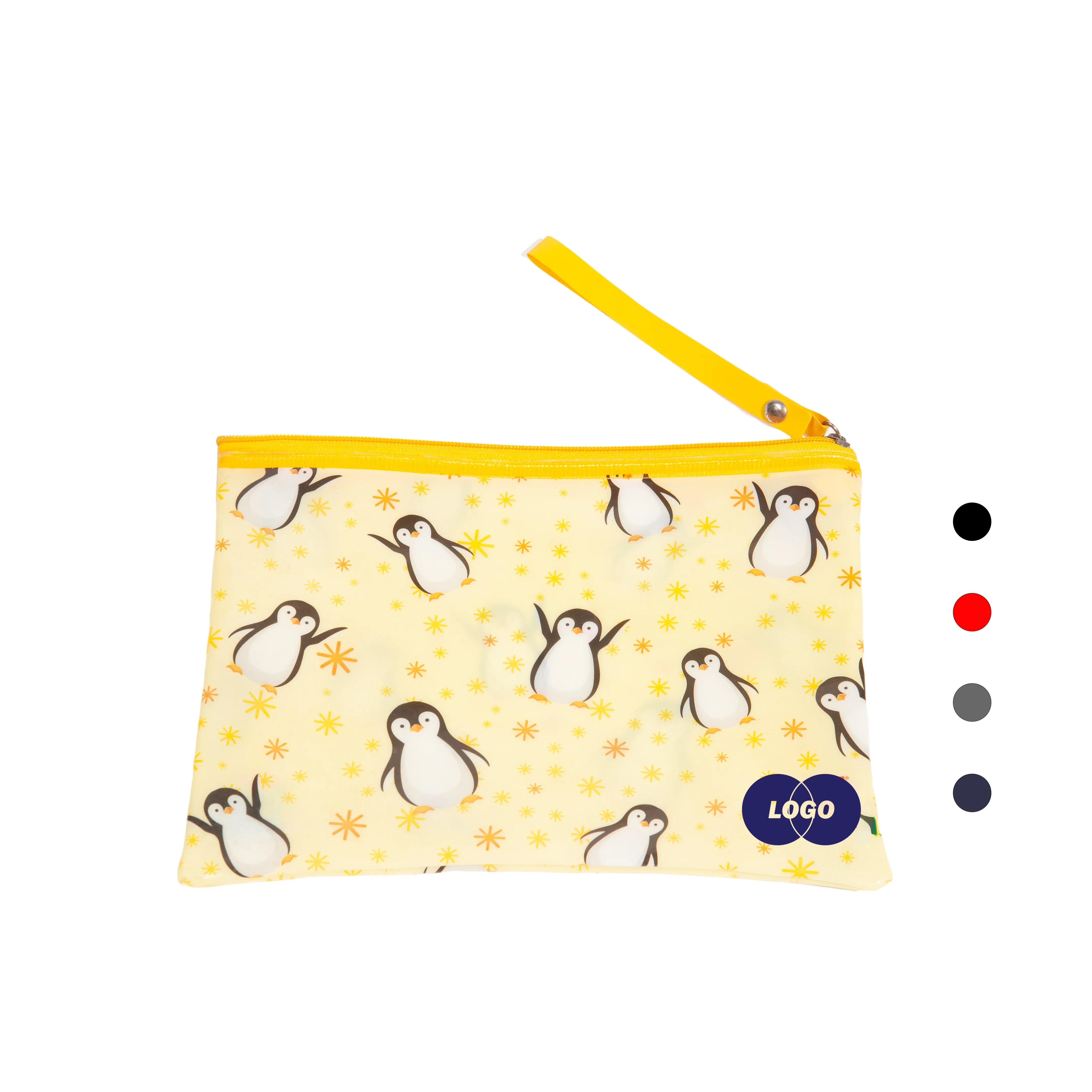 Penguin Print Zipper Pouch 2