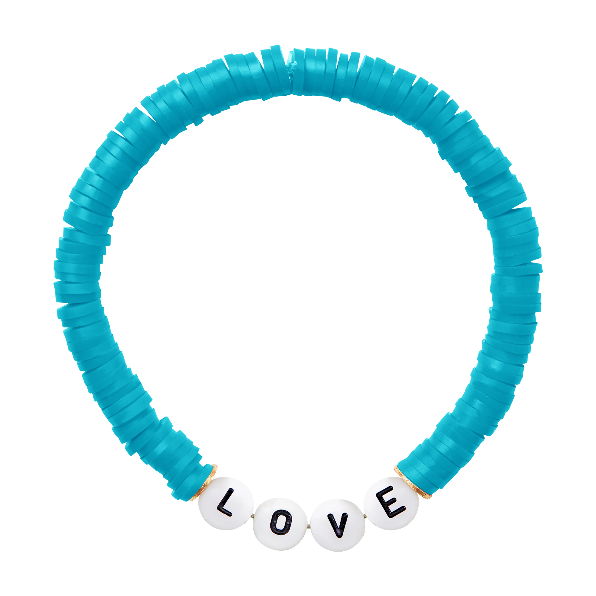 Handmade Bohemian Stackable Letter Beaded Soft Clay Bracelet 5