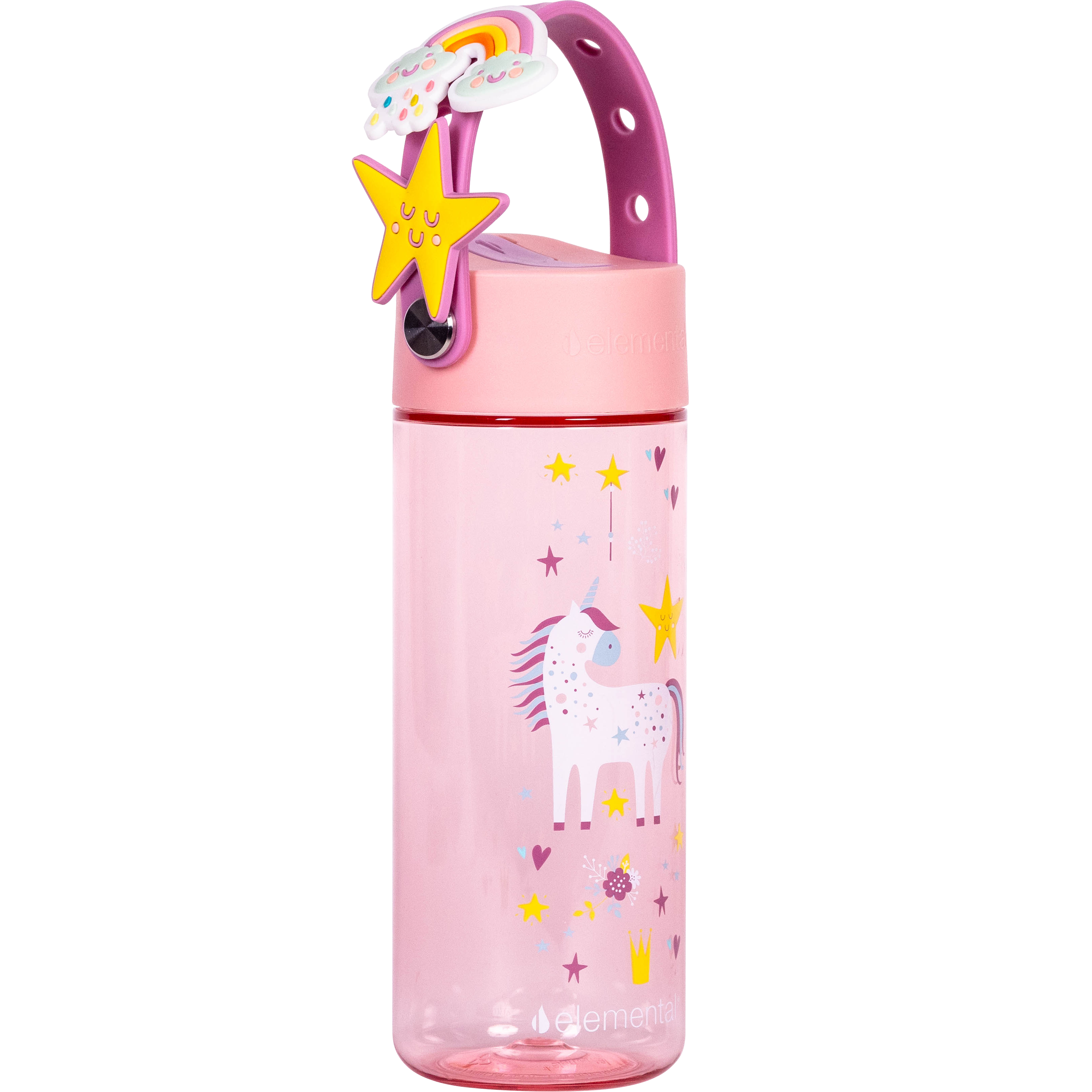 Elemental® Splash Charm 18oz Tritan Water Bottle - with Drinking Spout and Straw 33