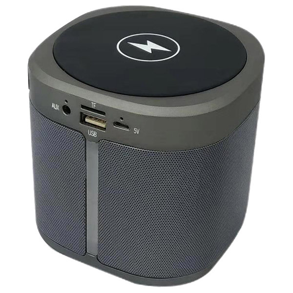 EchoPower RockStar Desktop Bluetooth 5.0 Speaker – FM Radio, Wireless Charger & 2200mAh Power 15