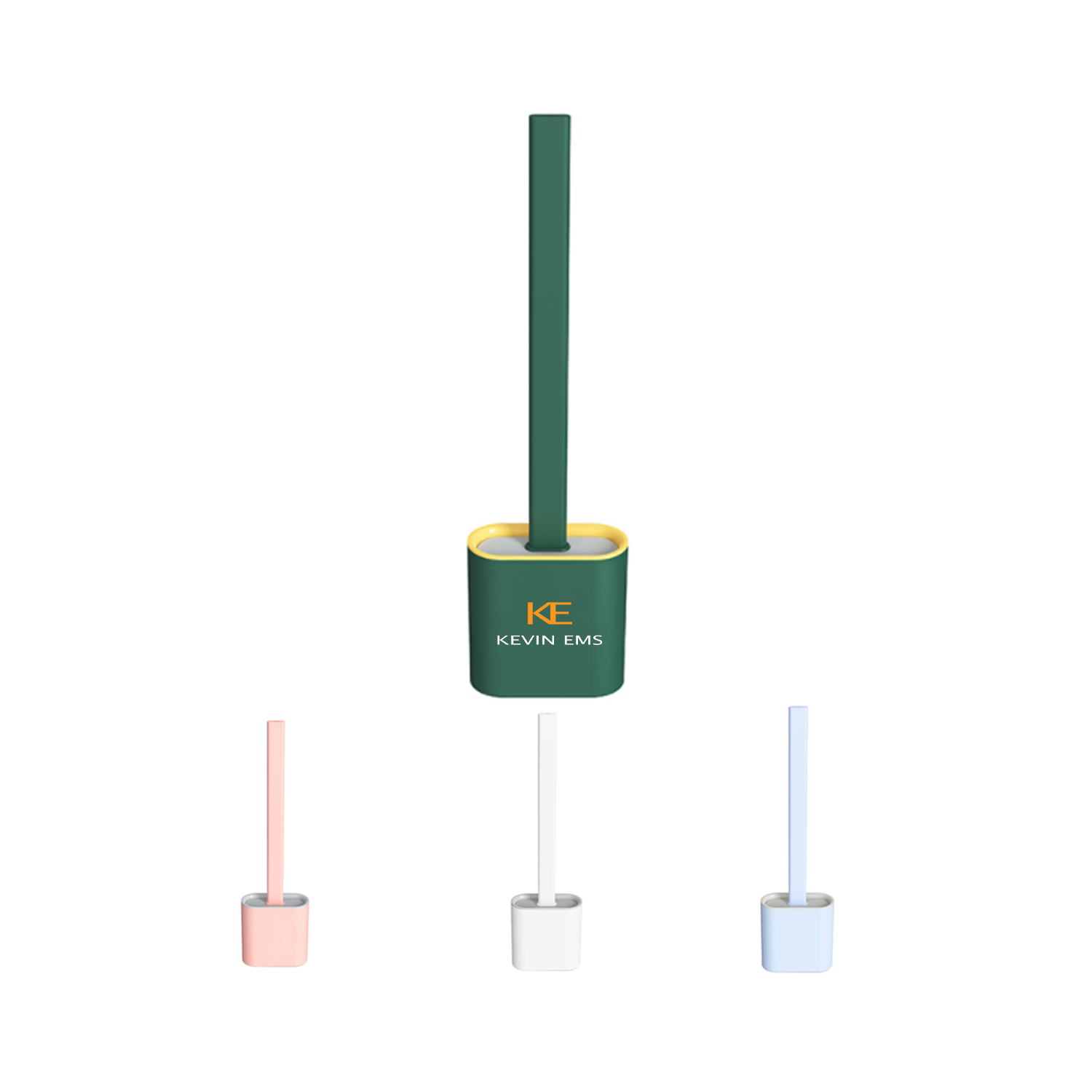 Soft Rubber Long Handle Imitation Silicone Toilet Brush 2