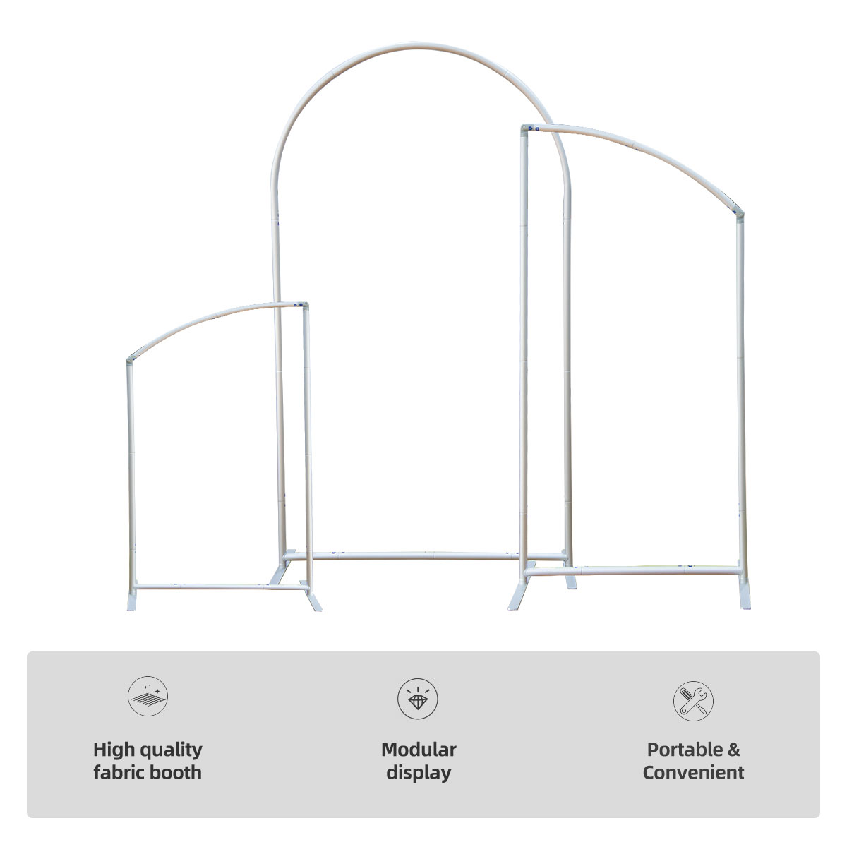 3-Piece Arched Display- Kit B - 1 Side Imprint - Full Kit 3