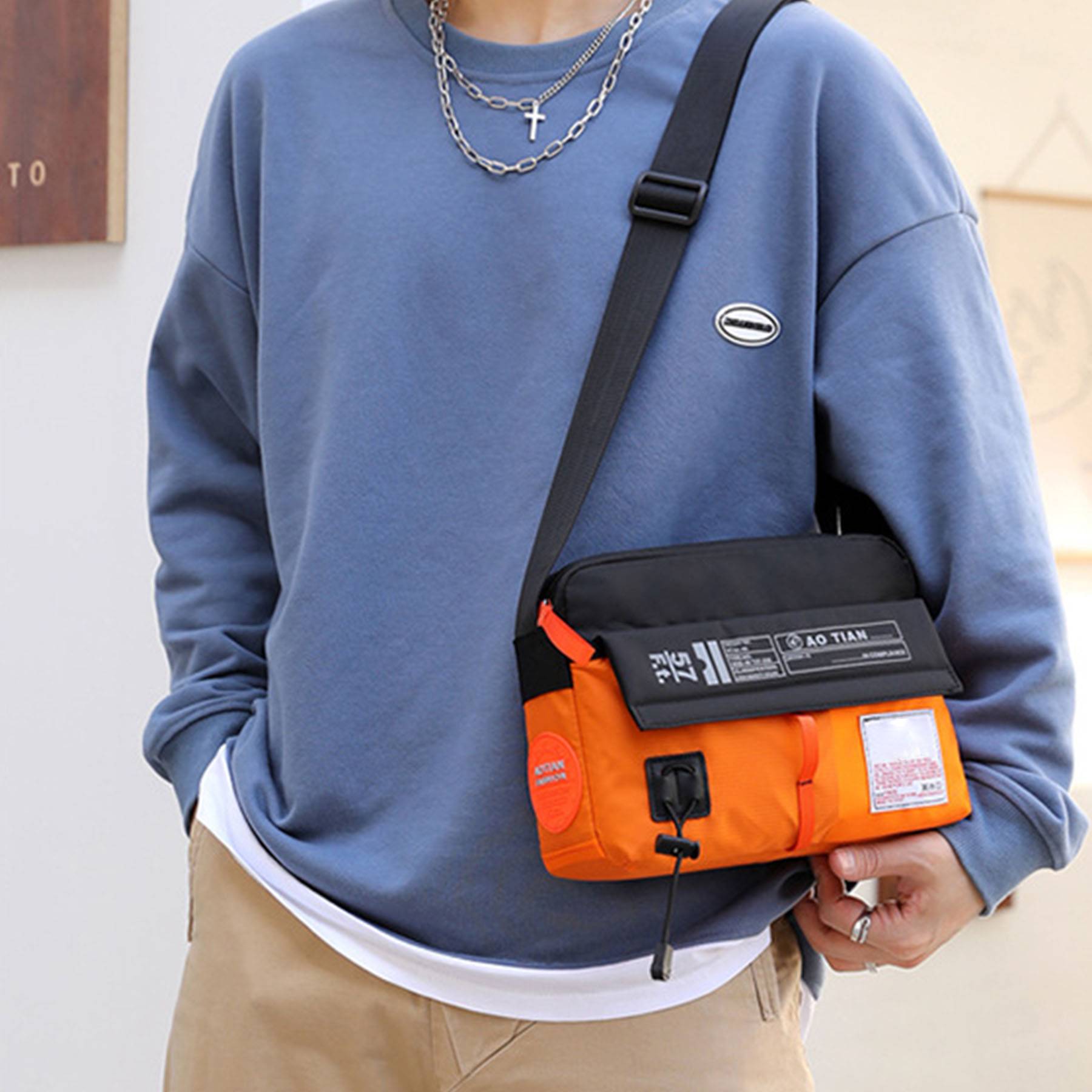 Nylon Outdoor Leisure Cross-body Bag 13