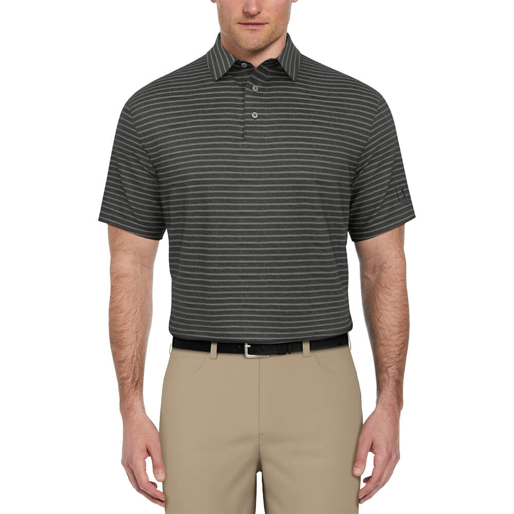 PGA Tour Heather Feeder Stripe Men's Polo 4
