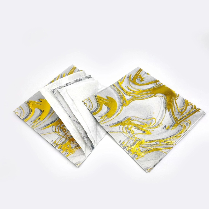 Custom Gold Foil Disposable Paper Napkins 2