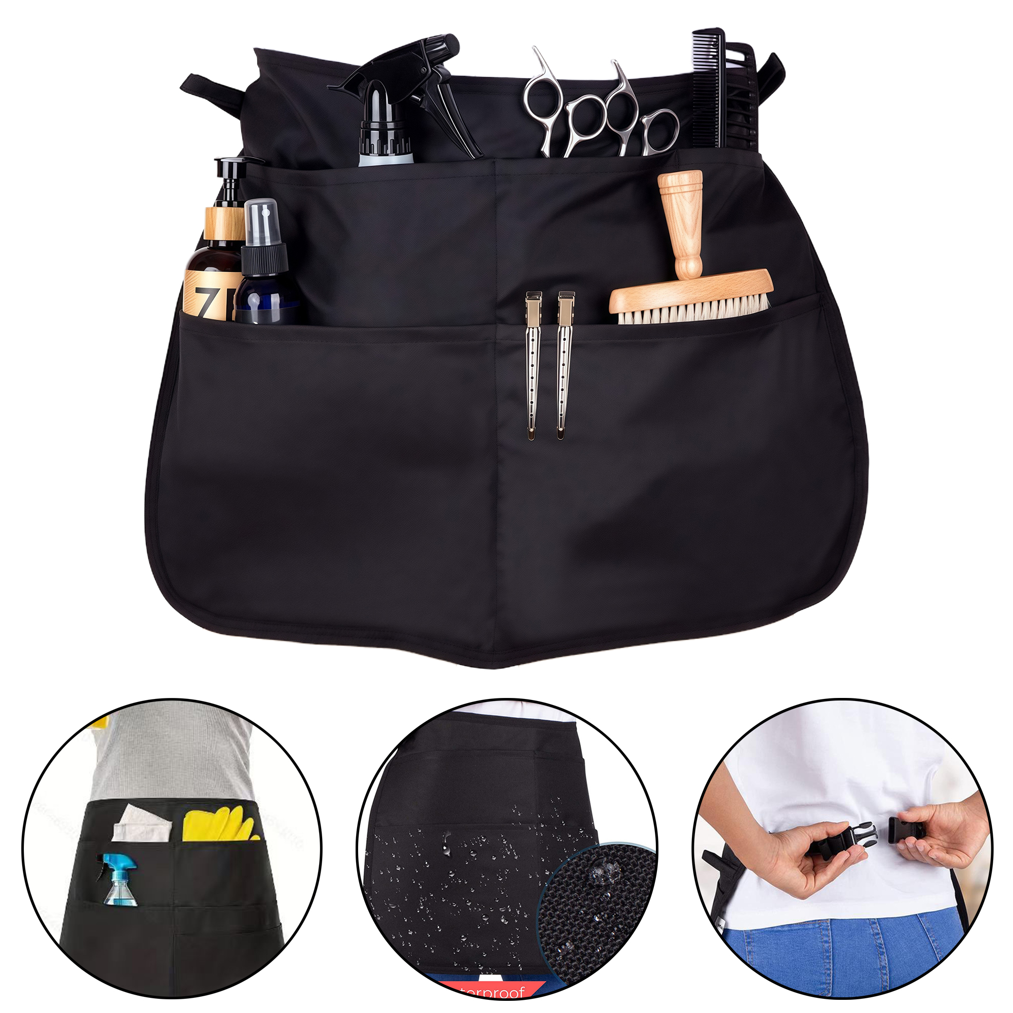 Waterproof Stain-Resistant Waist Apron for Hair Stylists 2