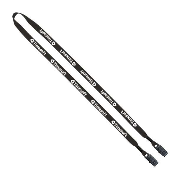 1/2" Polyester Double Bulldog Clip Lanyard 12