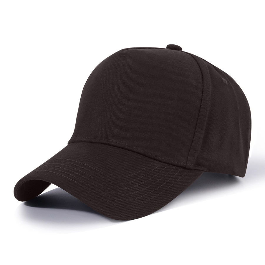 Stock Solid Color Cotton 5-Panel Baseball Cap 48