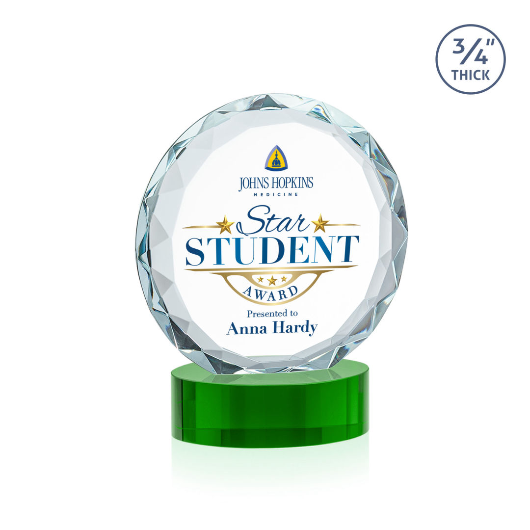 Centura VividPrint™ Award on Alberton Base - Green 5