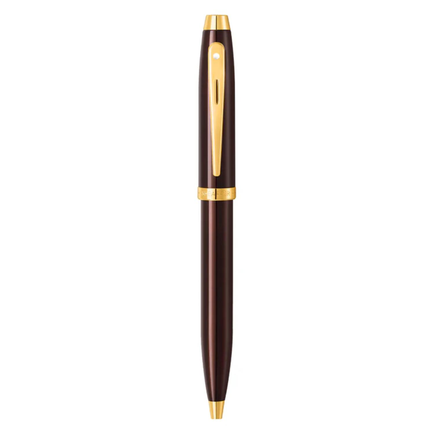 SHEAFFER® 100 9370 Glossy Coffee Brown Executive Ballpoint Pen w/ Gift Box 4