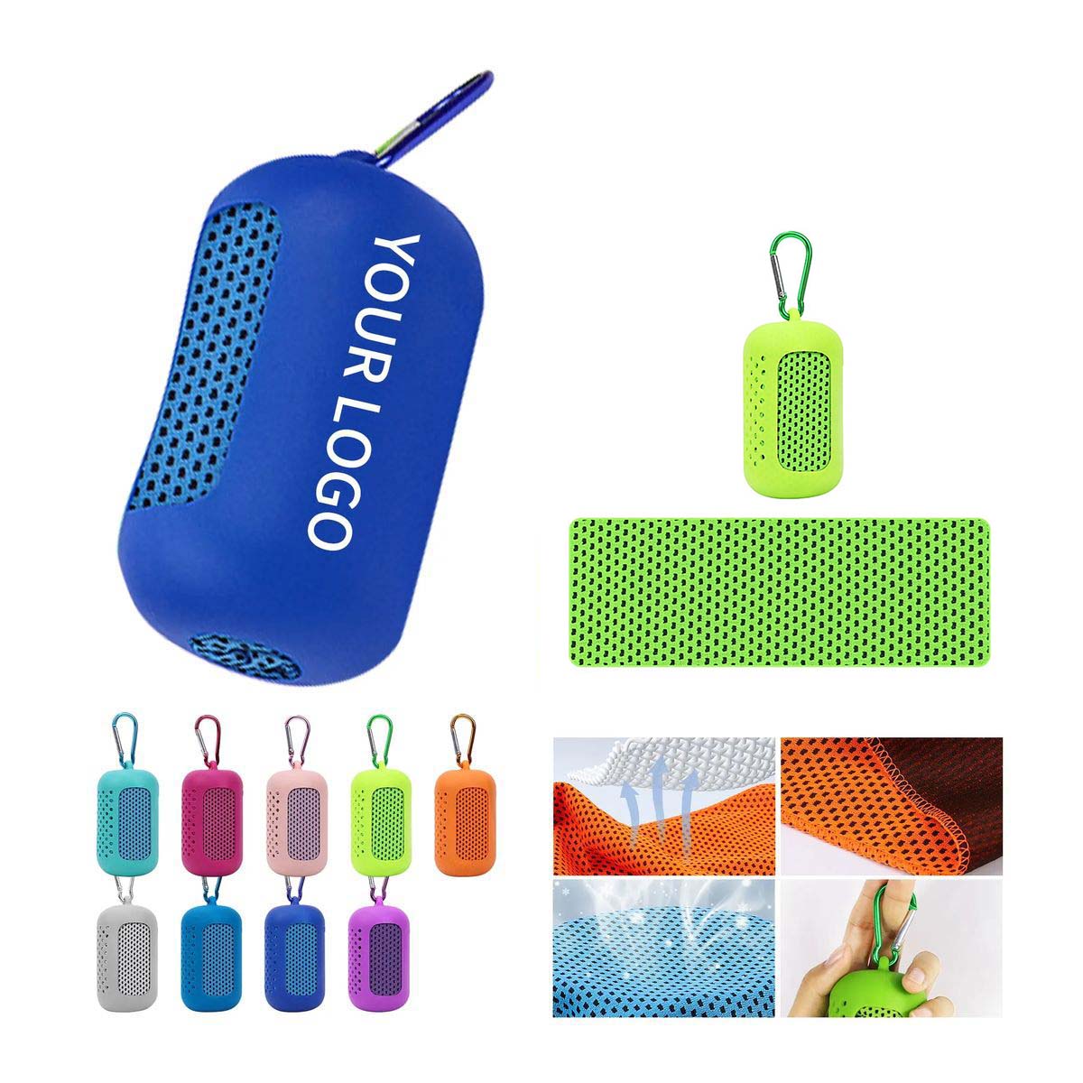 Fast Drying Polyester Towel with Clip for Easy Carry 10