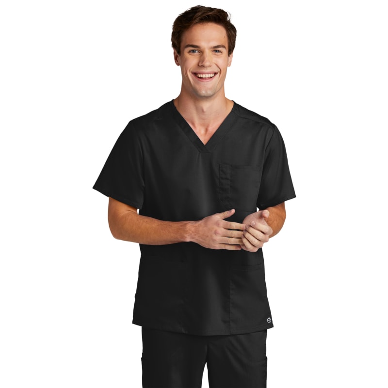 WonderWink Men's Premiere Flex V-Neck Top 5