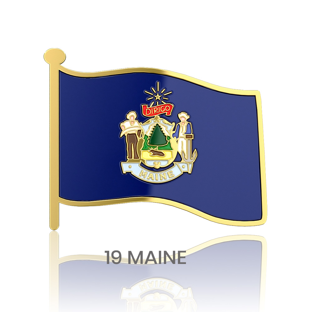 1" Stock Flag Pins 20