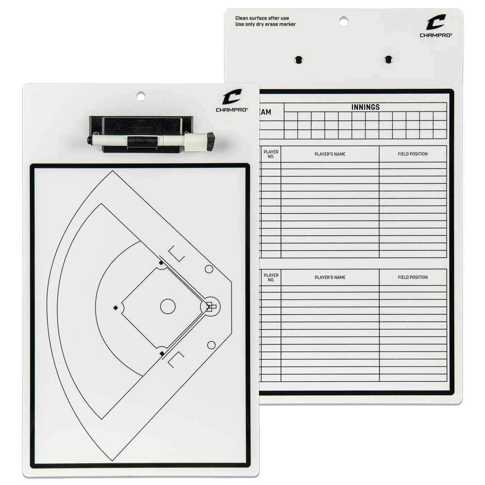 Baseball / Softball Coach's Board - Dry Erase With Marker