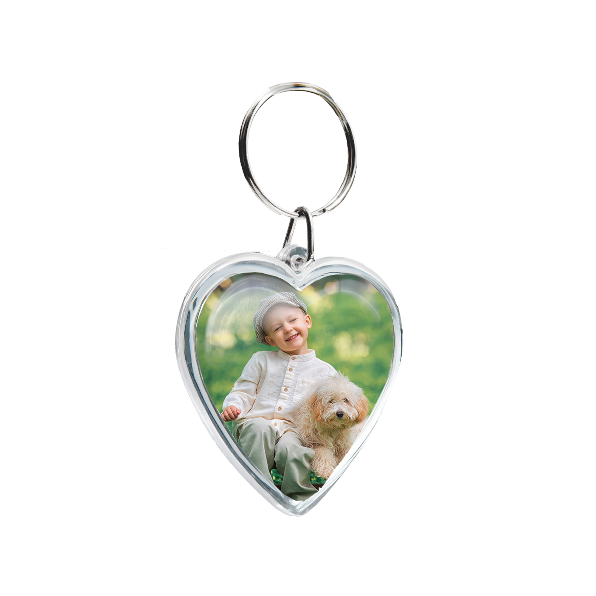 Custom Printed Heart Keyrings – Crystal-Clear Acrylic Promo Gifts & Fan Merchandise 5