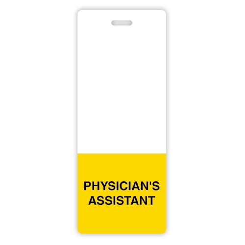 USA Made Laminated Plastic Tall Rectangle Badge Talker with Tag Slot (5.375"x2.125")