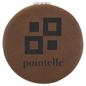 2 1/2" Laserable Leatherette Compact Mirror 4