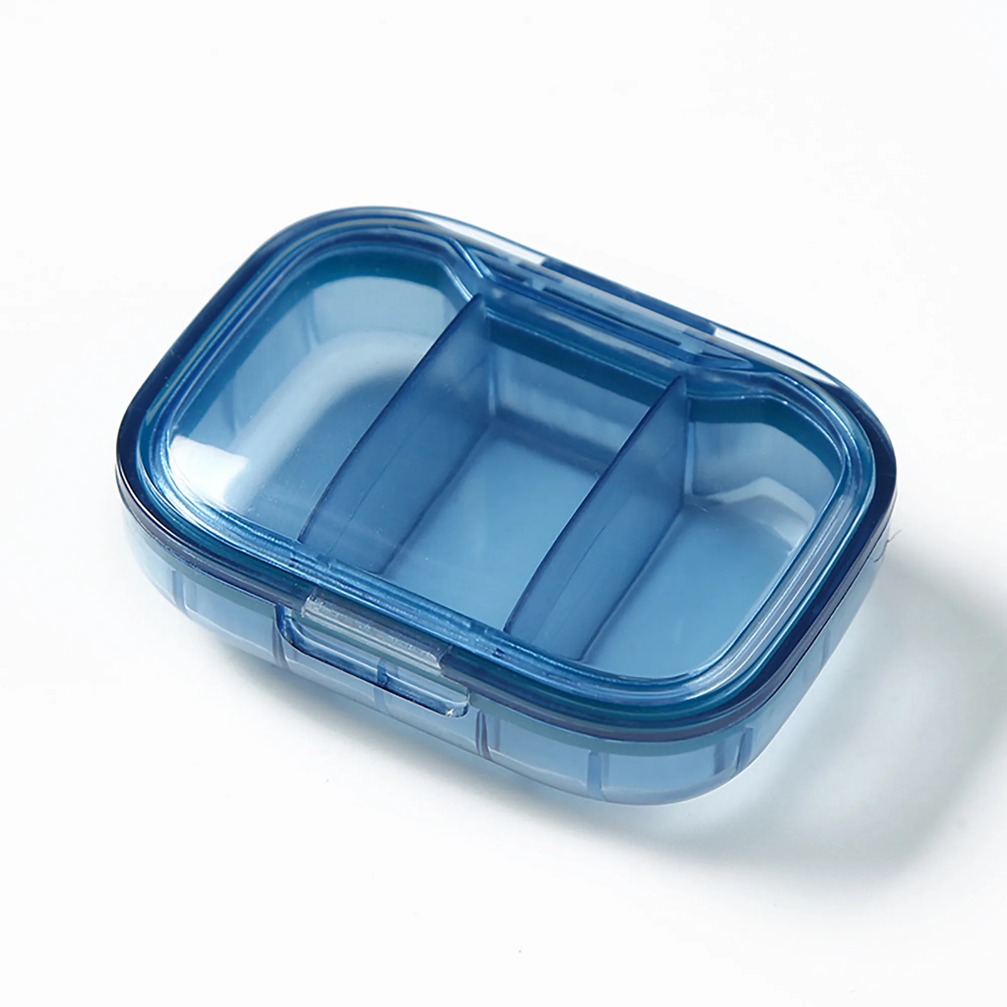 Travel Pill Storage Box with 3 Sections Moisture Safe 6