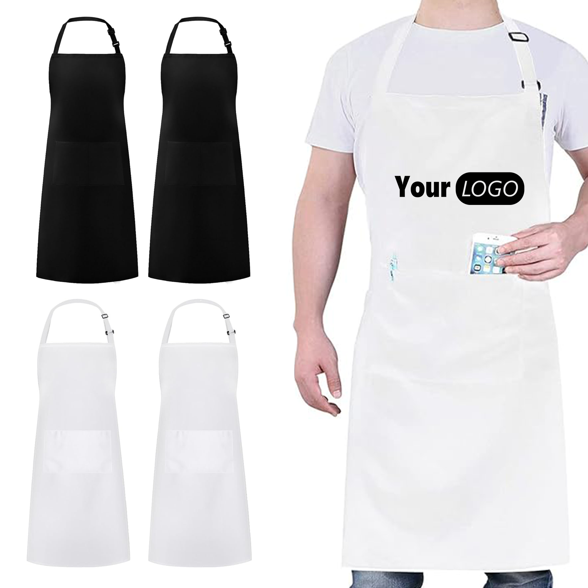 Adjustable Polyester Cooking Apron MOQ20 2