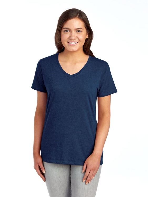 JERZEES Premium Blend Combed Ring-Spun Ladies' V-Neck T-Shirt 16