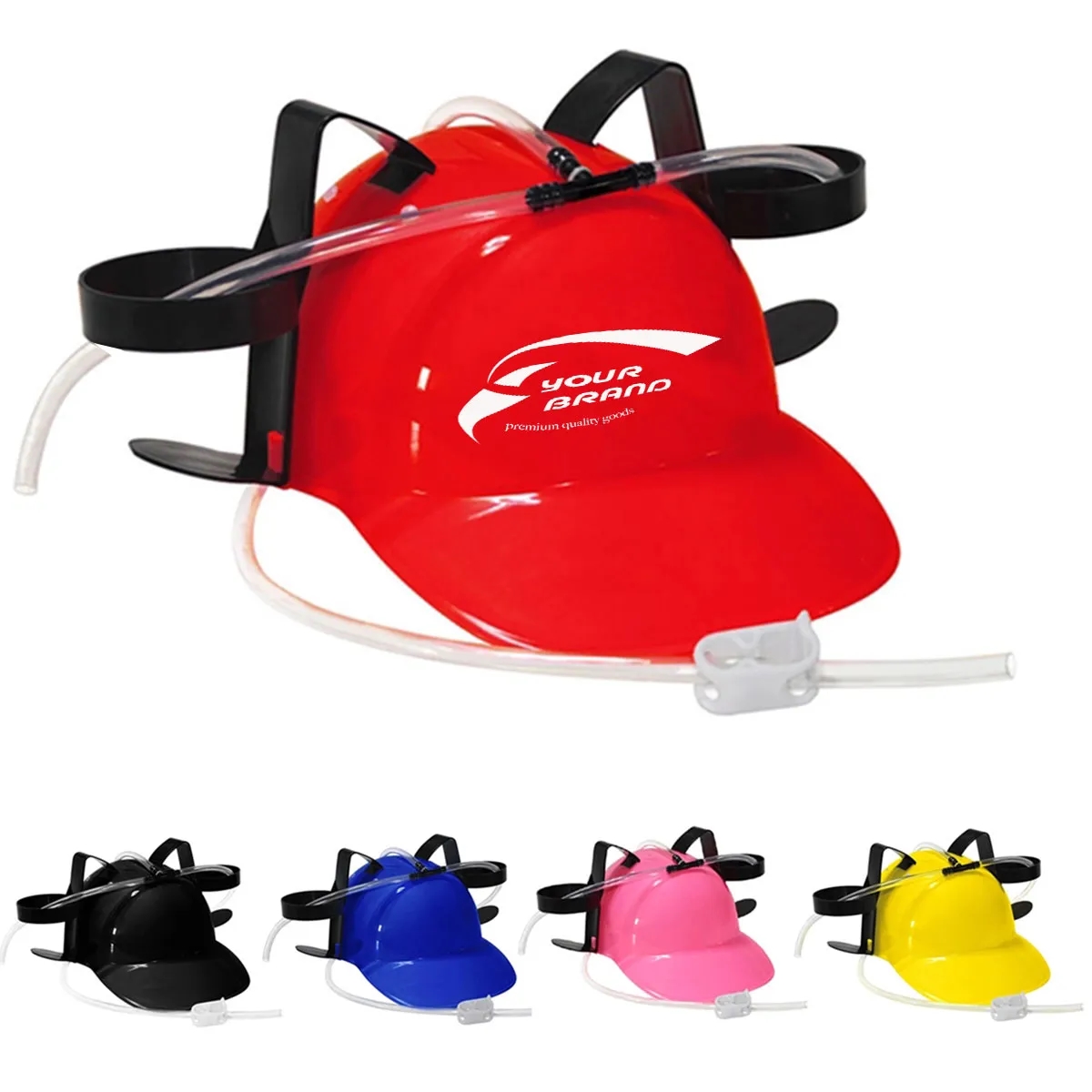 Fun Party Hat for Beer Soda Drinking Helmet with Straw 3