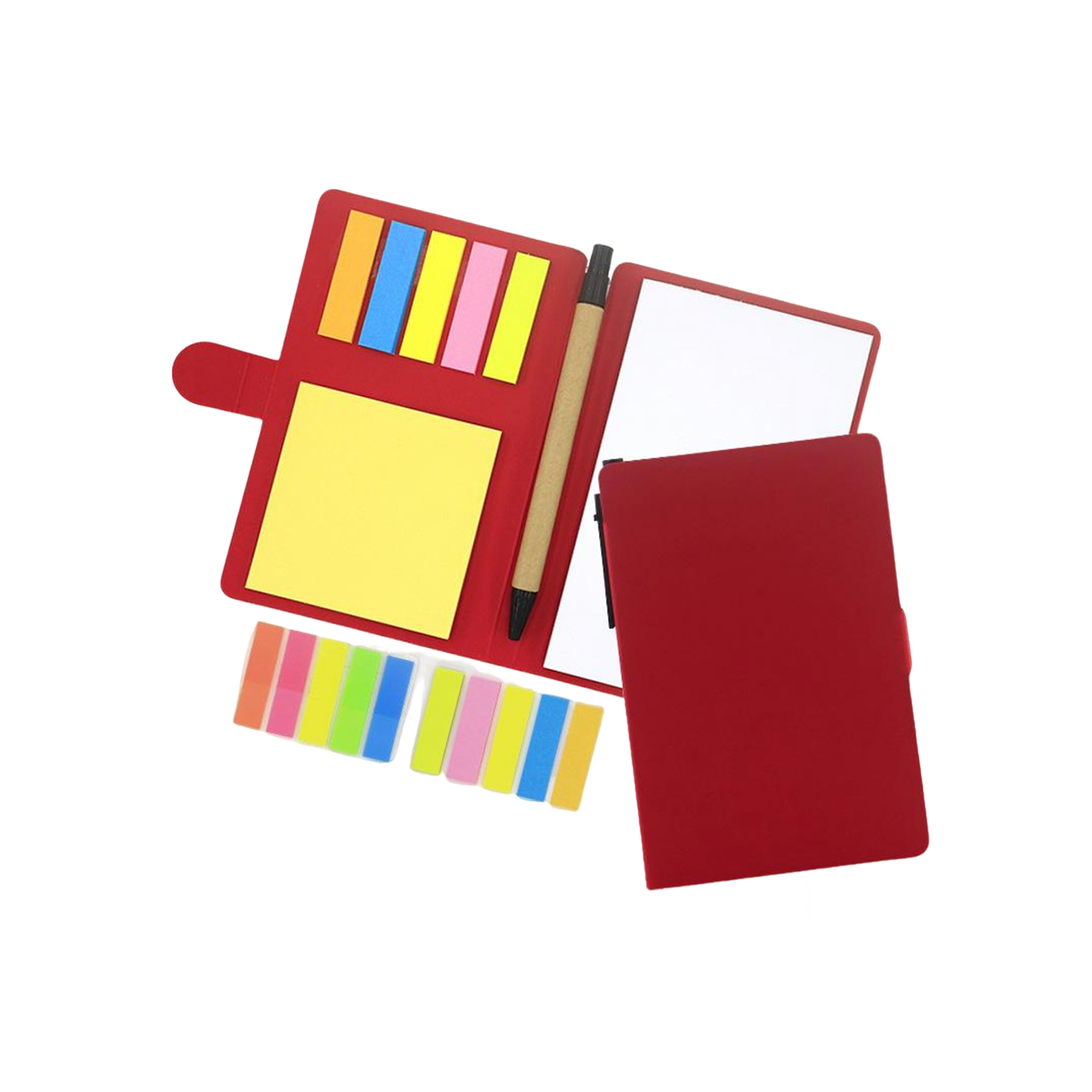 Kraft Paper Note Pad With Transparent Sticky Notes And Button Closure 8