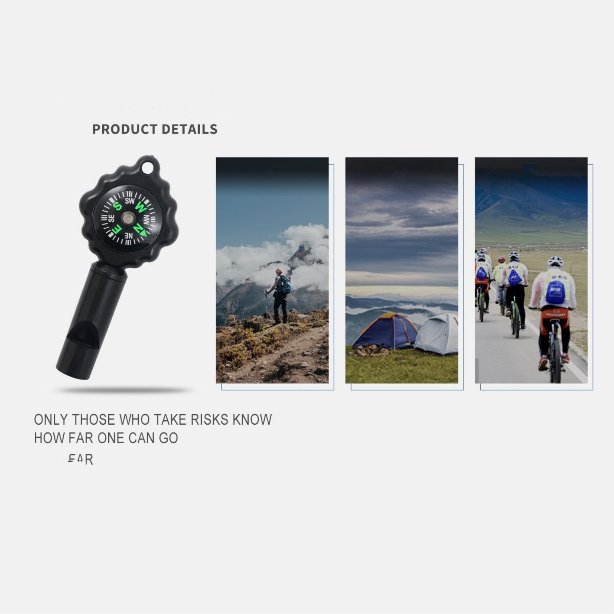 2 In 1 Survival Emergency Whistle Compass 6