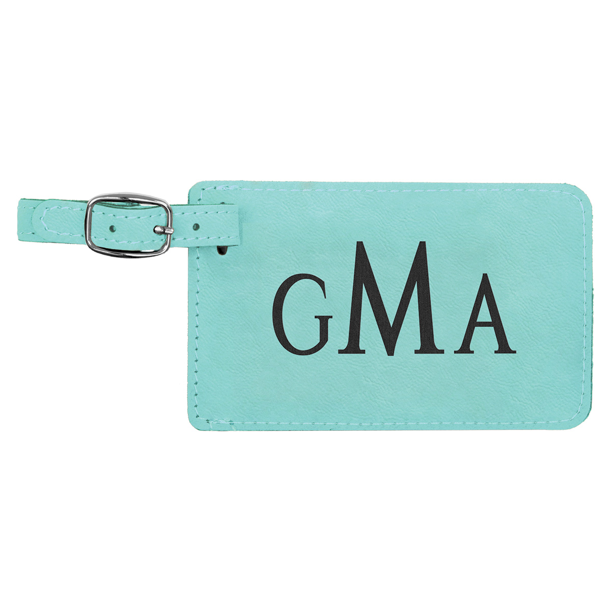 Teal Leatherette Luggage Tag 5