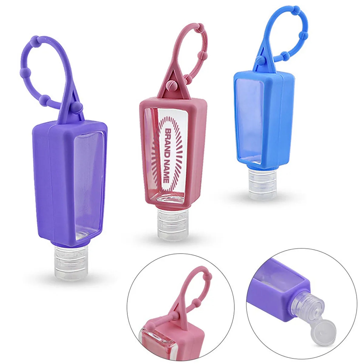 1 Oz Hand Sanitizer Gel With Adjustable Silicone Holder 7