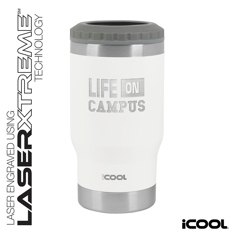 iCOOL® Oswego 14 oz. Double Wall Stainless Steel Can Cooler / Tumbler 23