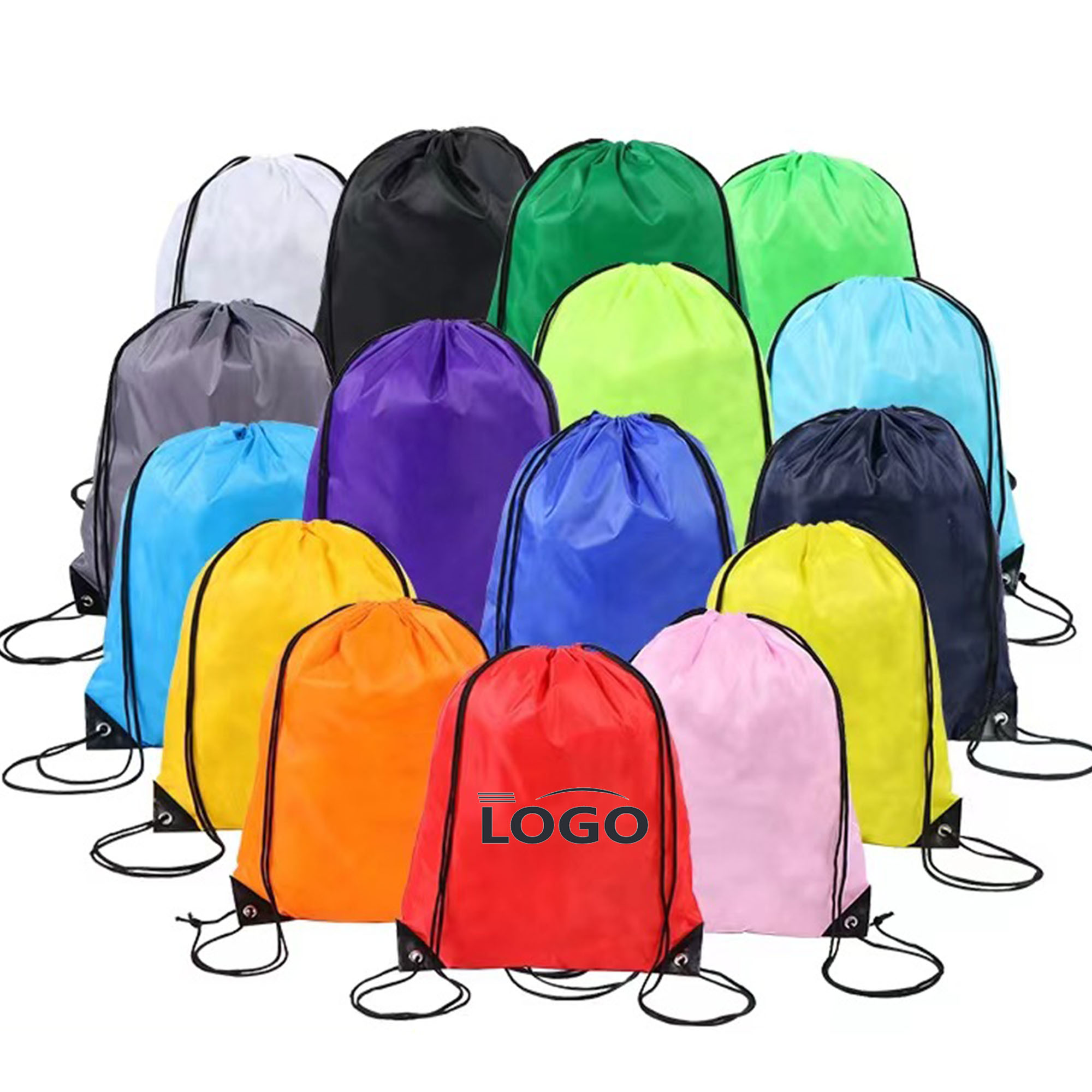Drawstring Backpack Oxford cloth Water Resistant String Bag 6