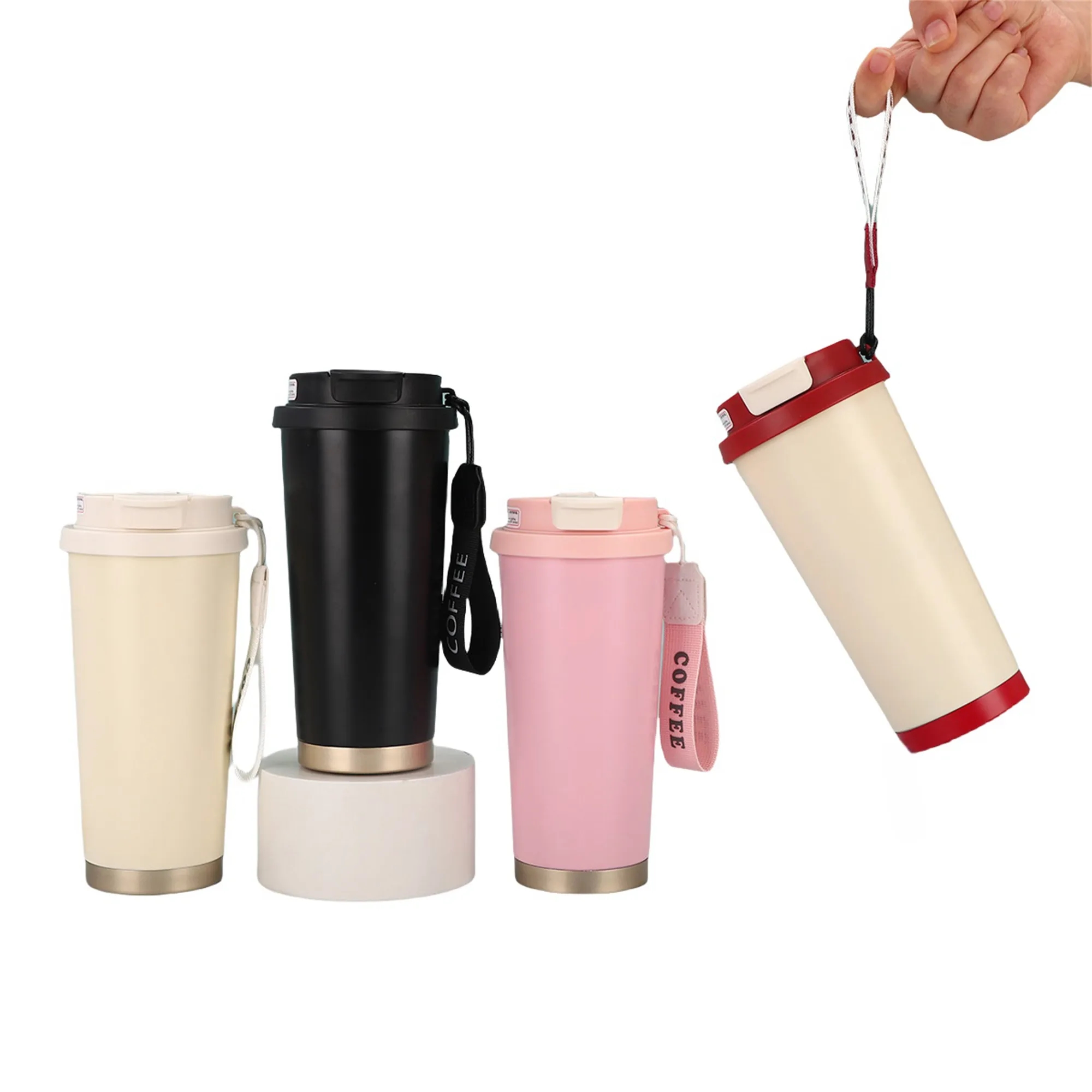 18oz Coffee Travel Mug with Straw & Flip Lid 3