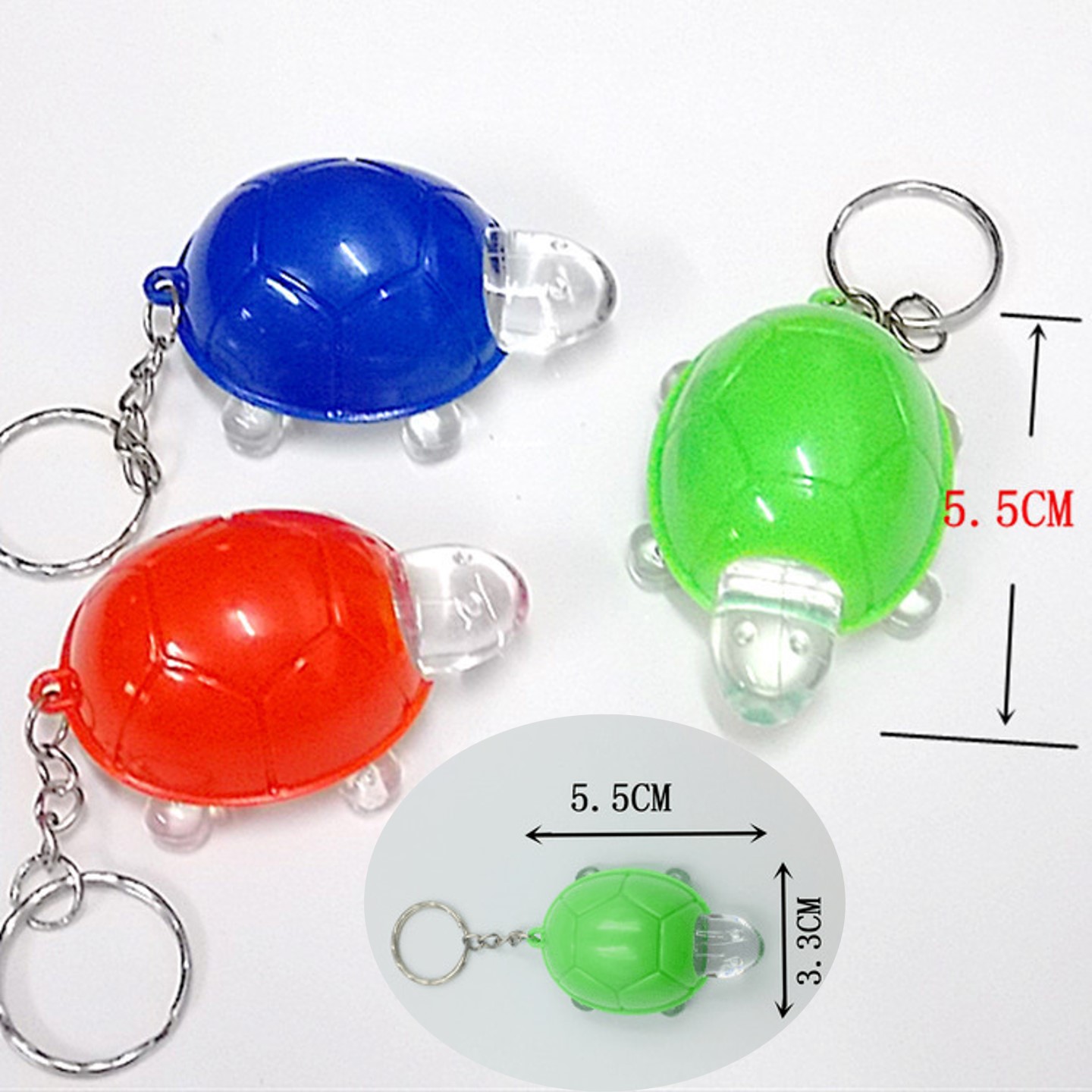LED turtle shaped flashlight keychain 6