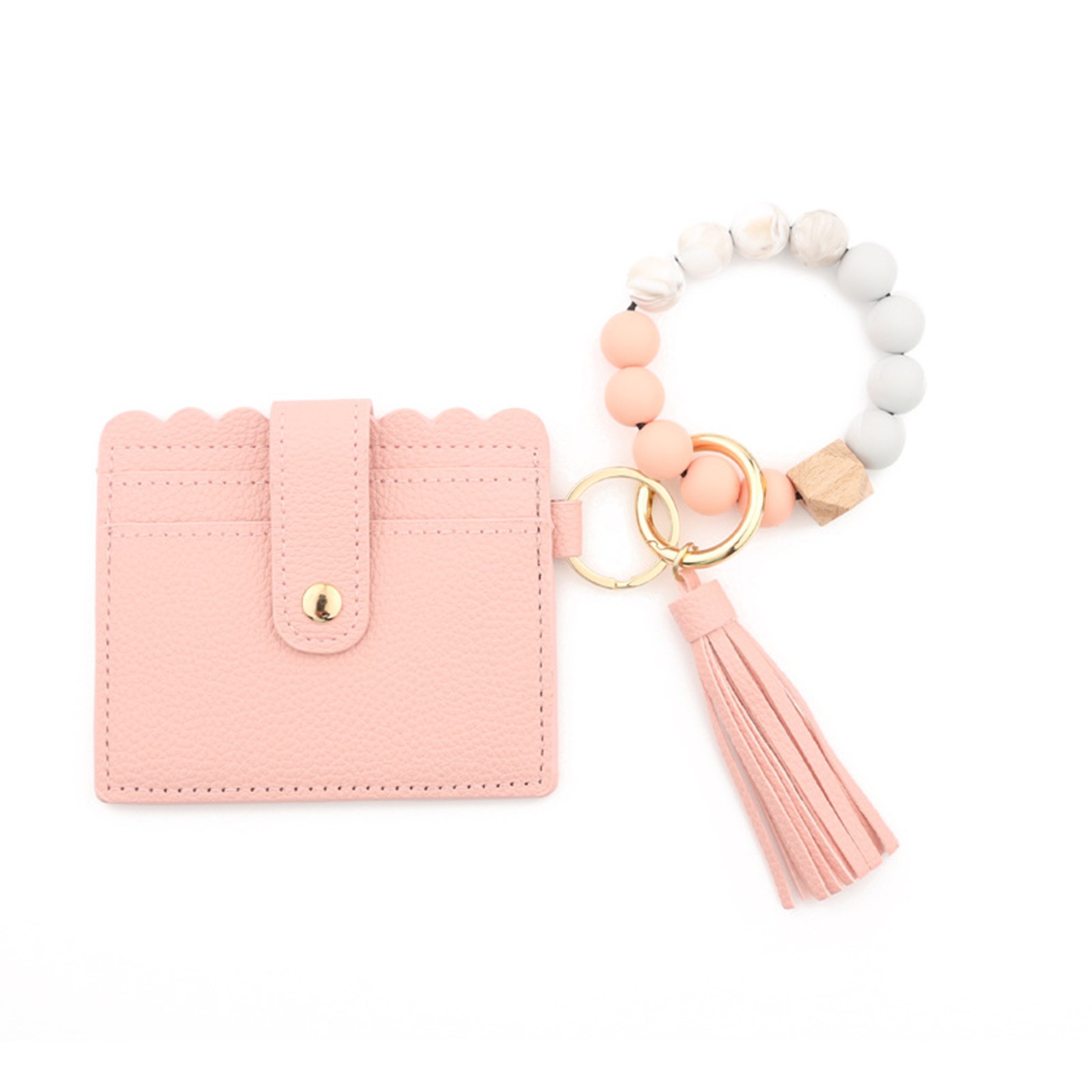 Women's Wristlets Key Ring With Wallet 4