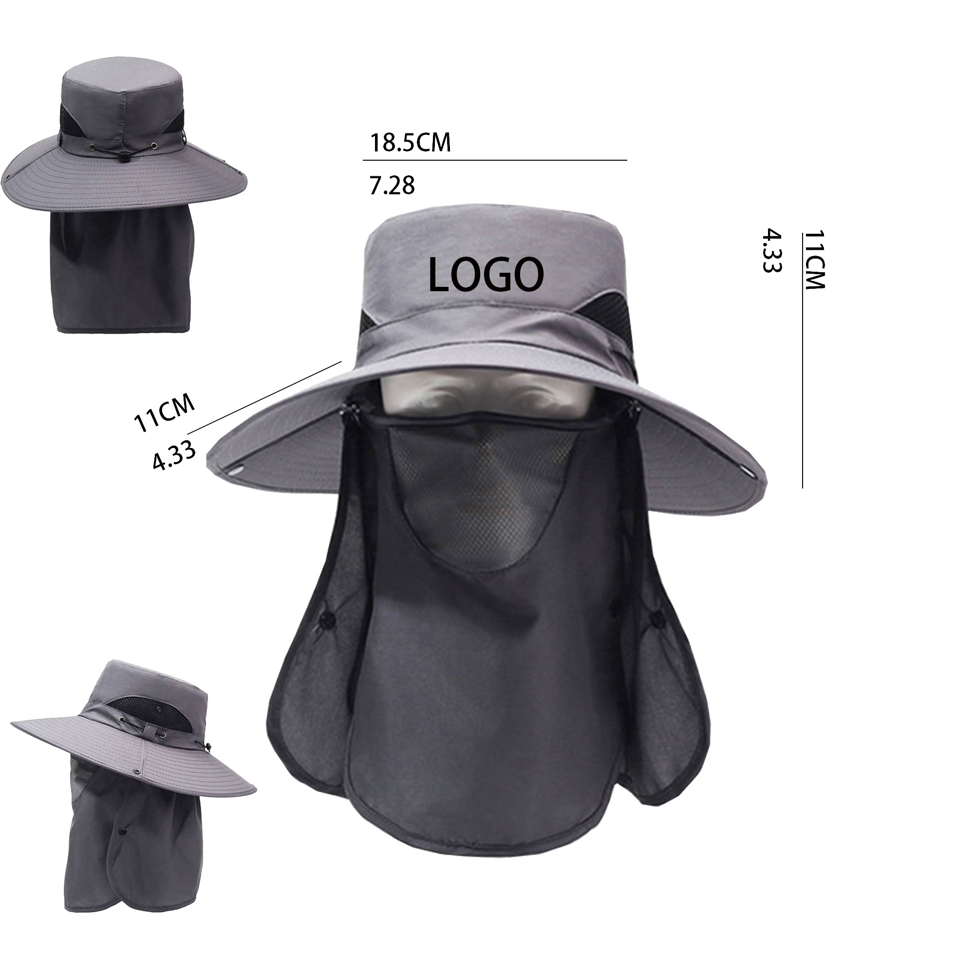 Sun Protection Hat with Detachable Face Shield 2