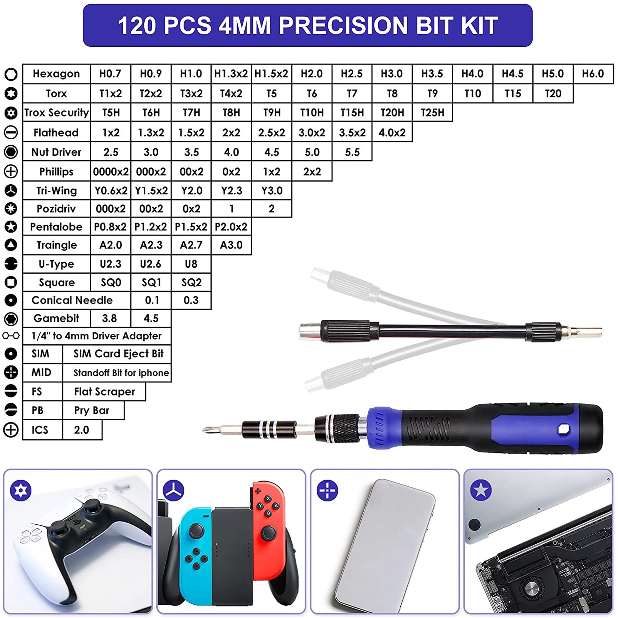 Electronics Repair Screwdriver Set 4