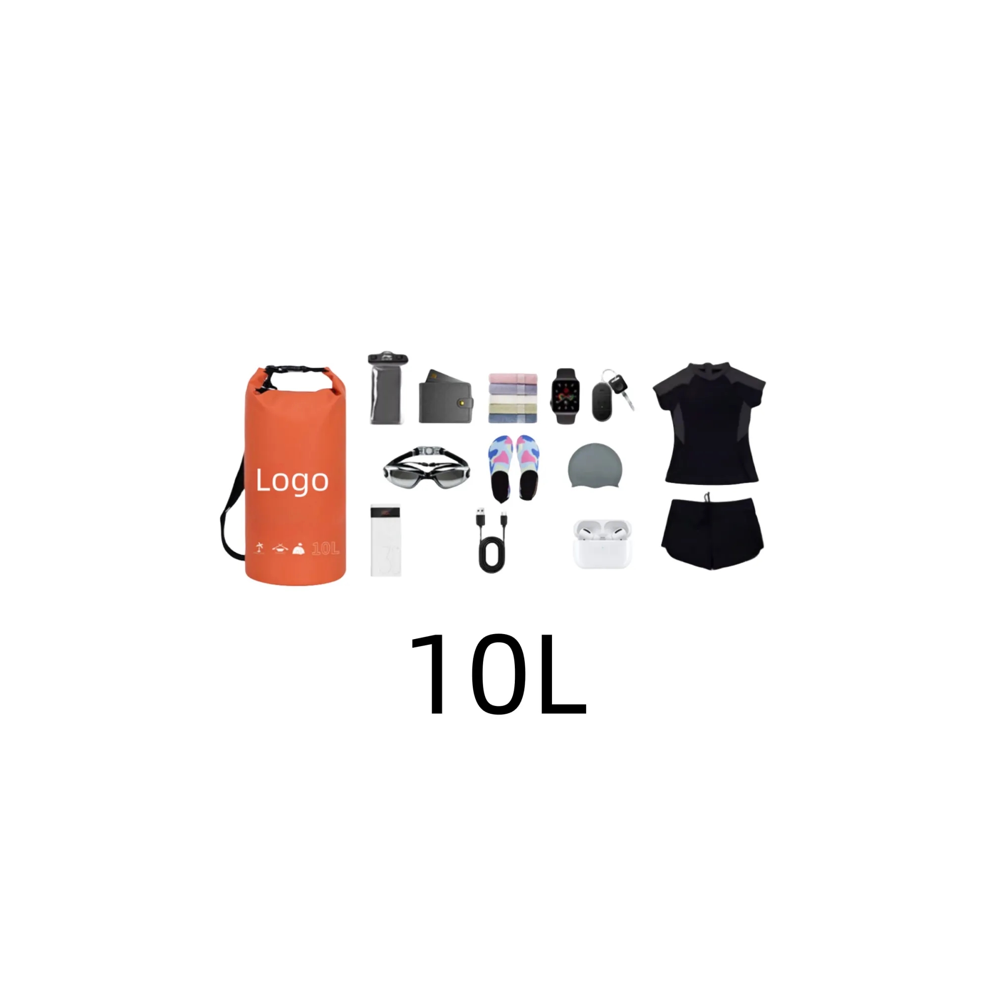 10 L Waterproof Dry Bag with Shoulder Strap 9