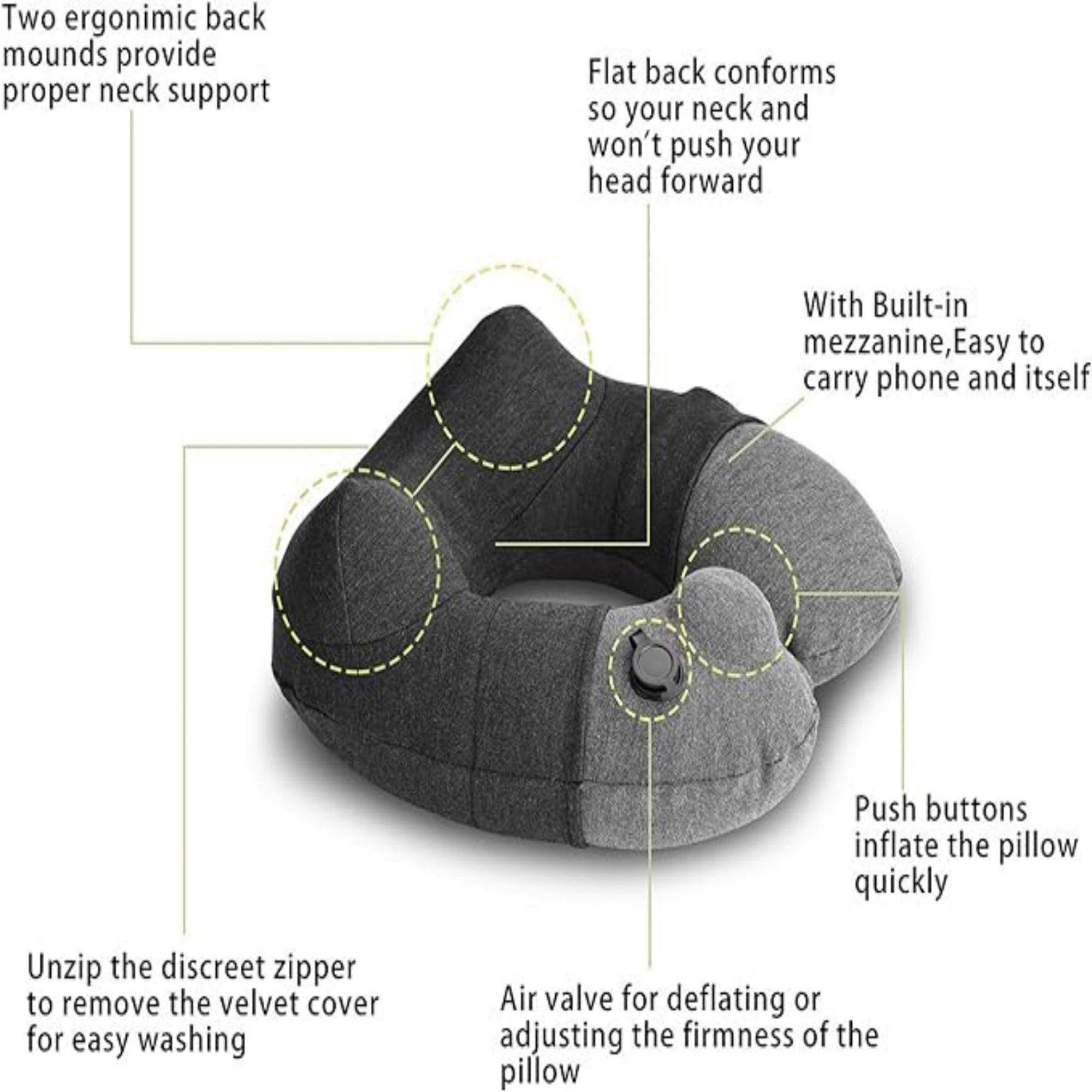 Travel Best Neck Support Sleep Travel Pillow 3