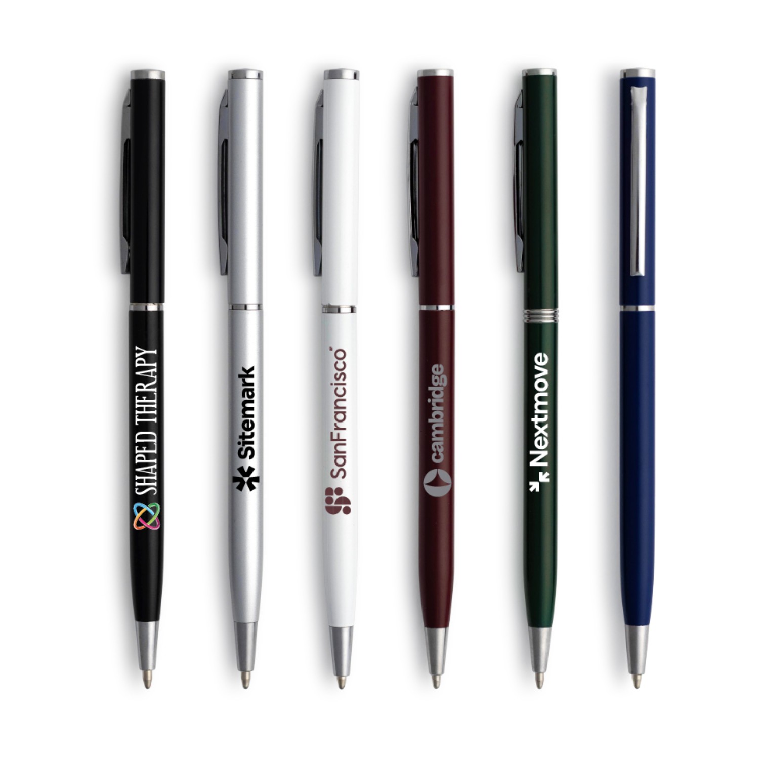 Slim Twist Metal Pen (Silver)