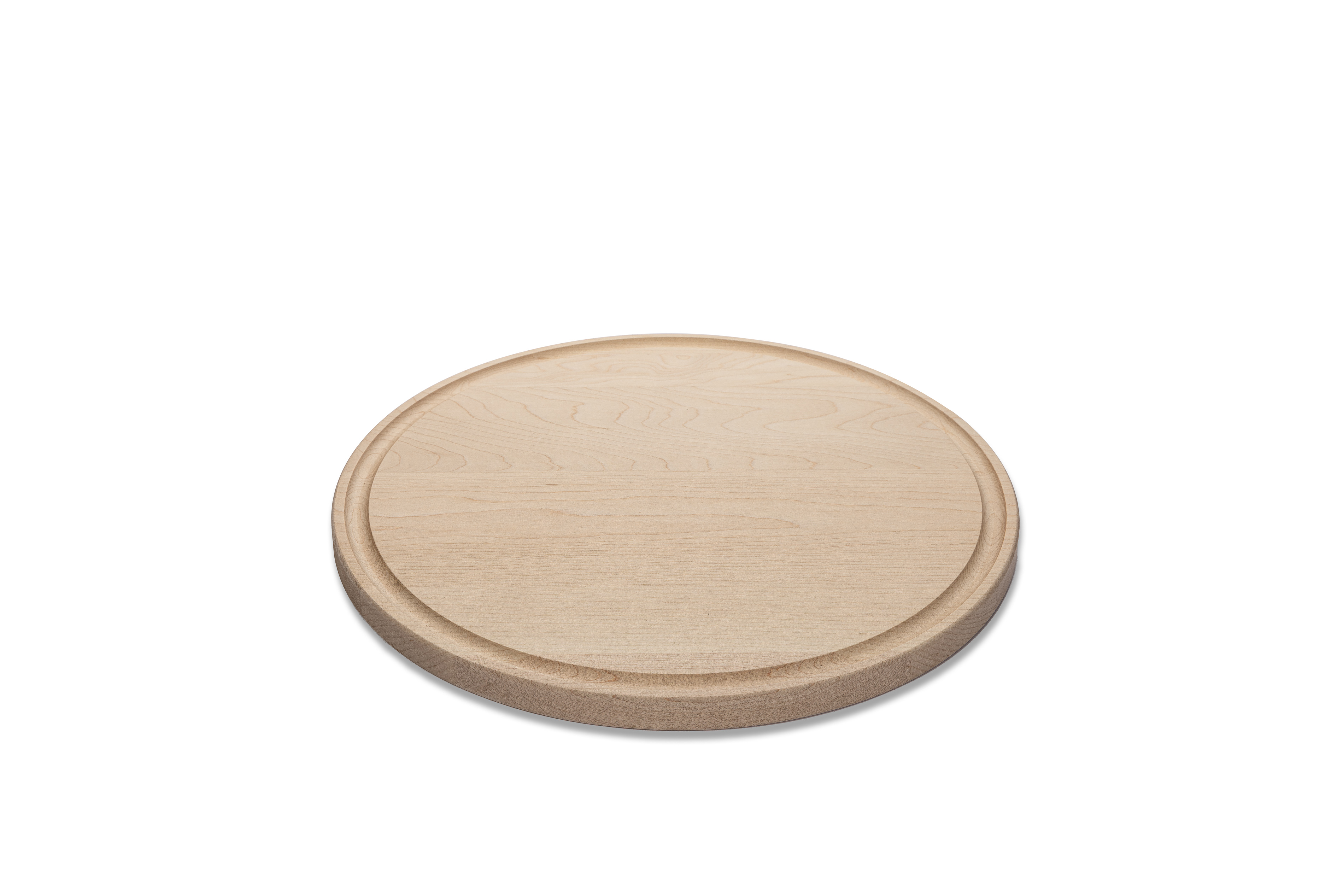 Large Maple Round Cutting Board with Juice Groove 13-1/2"x3/4" 1