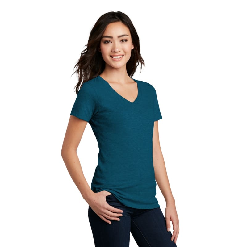 District Women's Perfect Blend CVC V-Neck Tee. 57