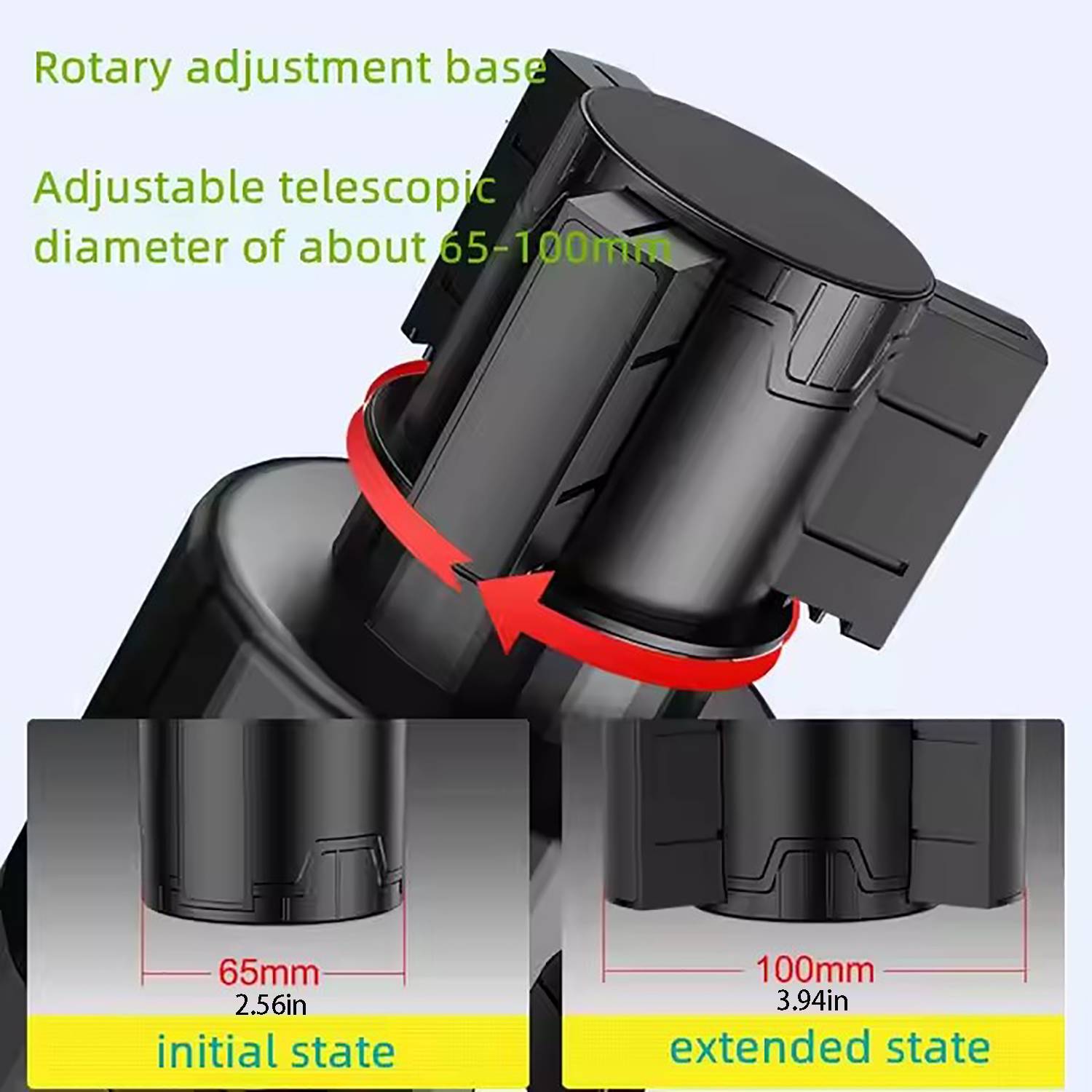 Large ABS Adjustable Base Car Cup Holder Expander 10