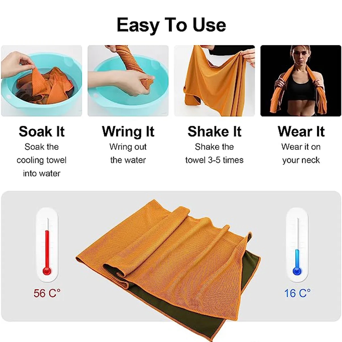 Soft Breathable Sports Cooling Towels for Neck and Face 1