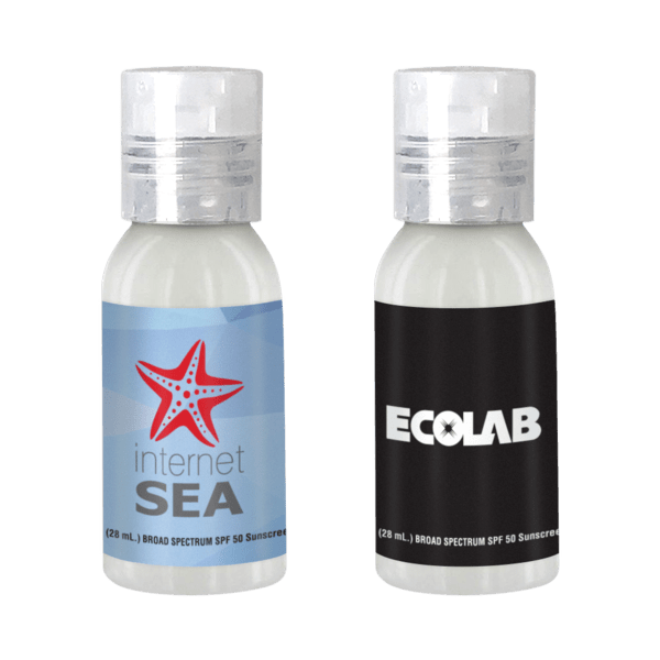1 oz SPF 50 Sunscreen in Clear Round Bottle 3