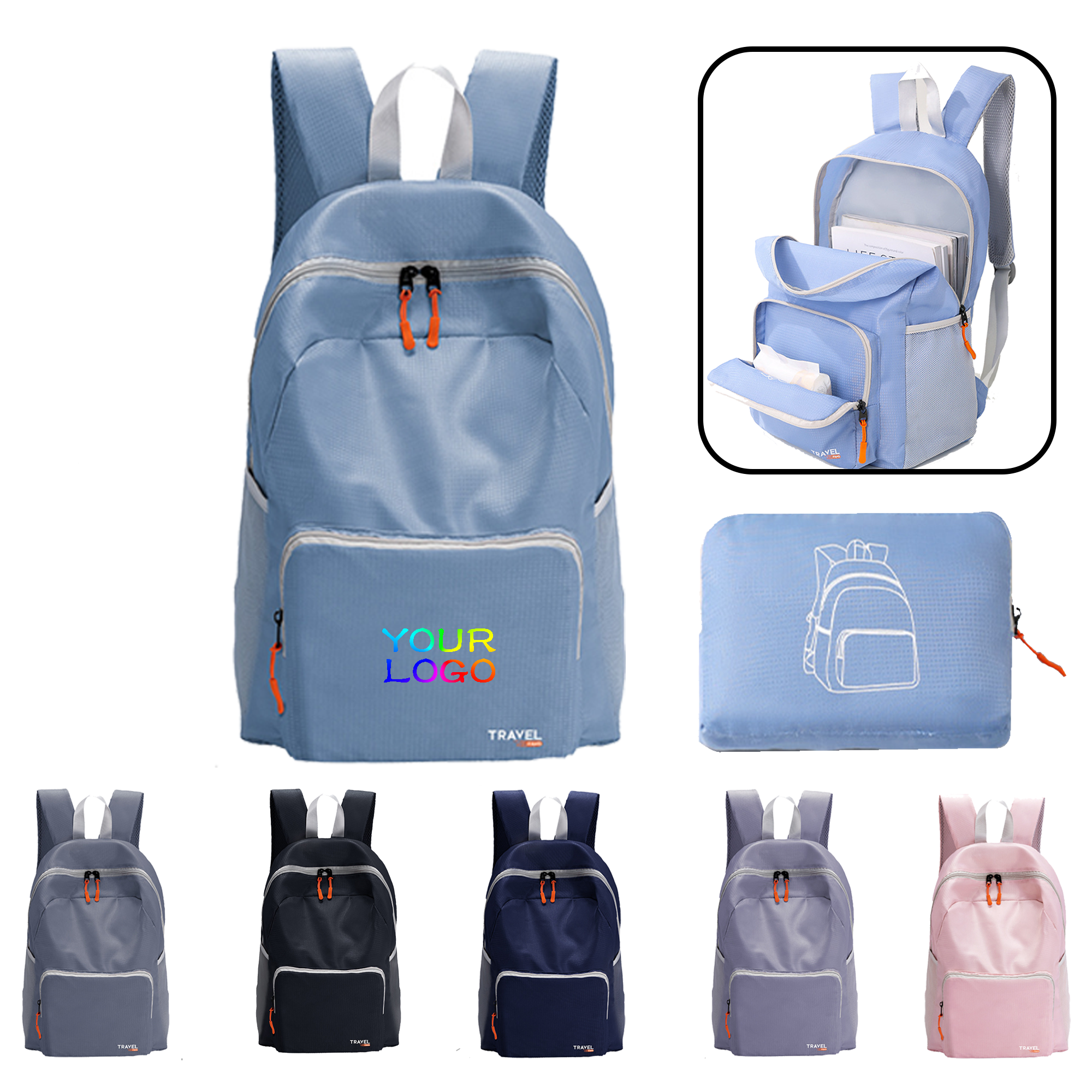 MOQ 10 PCS Compact Foldable Backpack 4