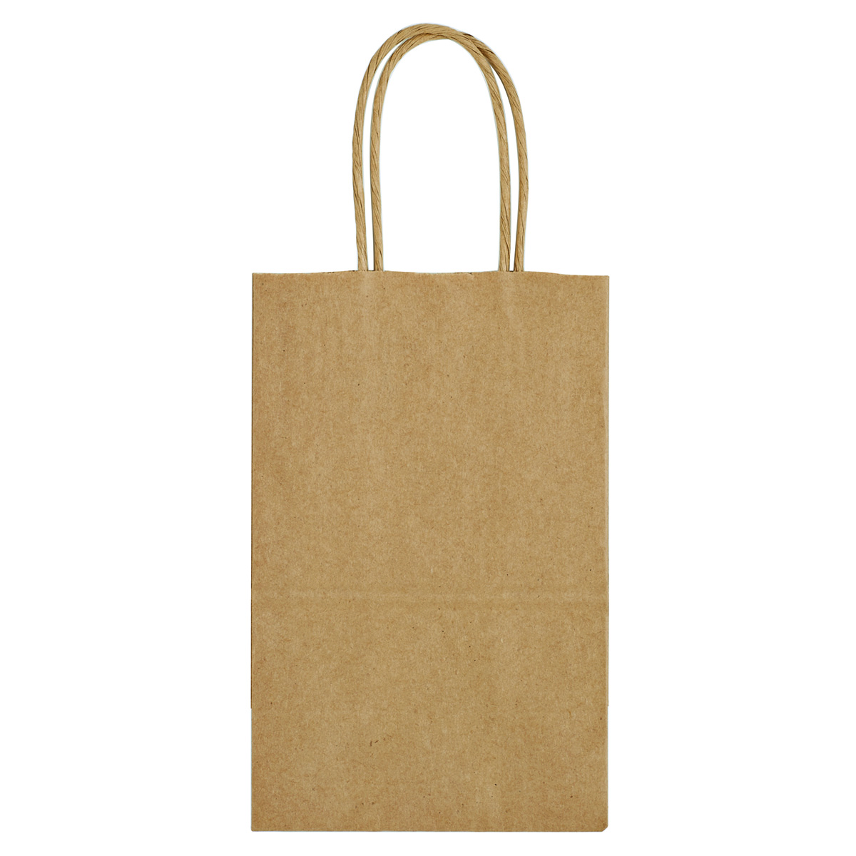 Kraft Paper Brown Shopping Bag - 5-1/4" x 8-1/4" 3