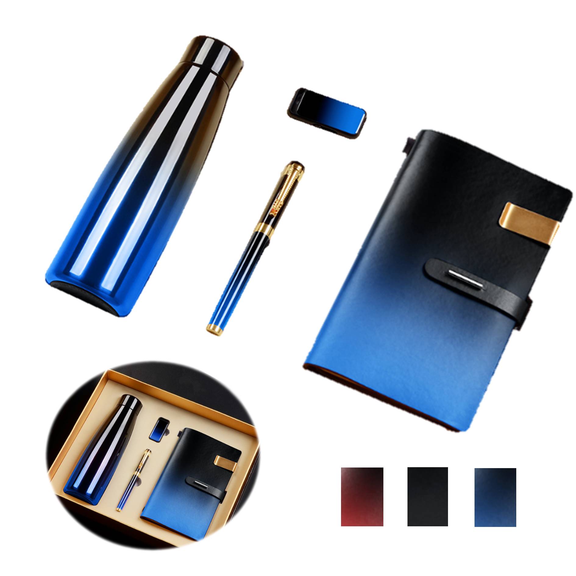 Tumbler And Notebook Pen Flash Drive Gift Set 3