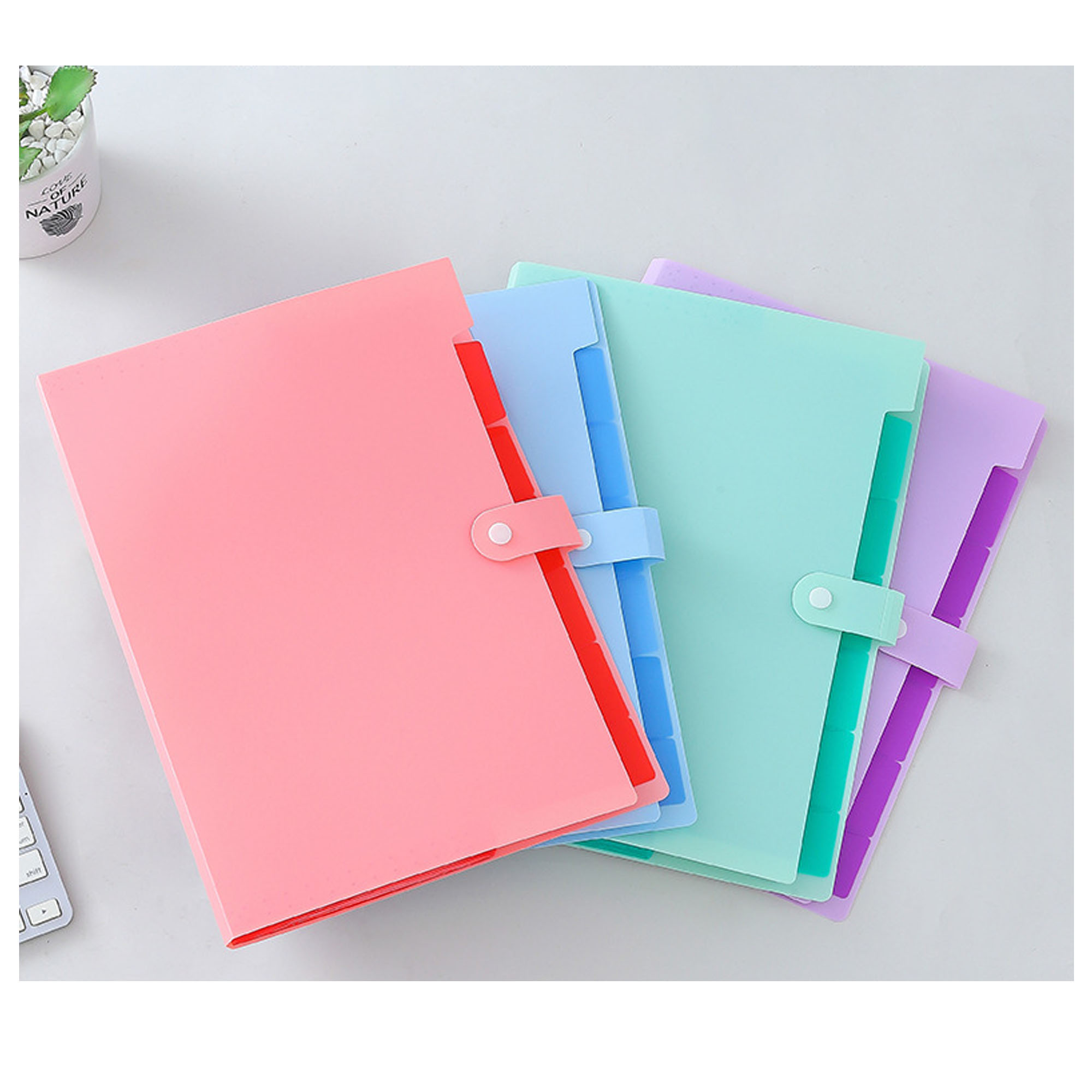 Durable Accordion File Folders with Label Slots for Organization 2