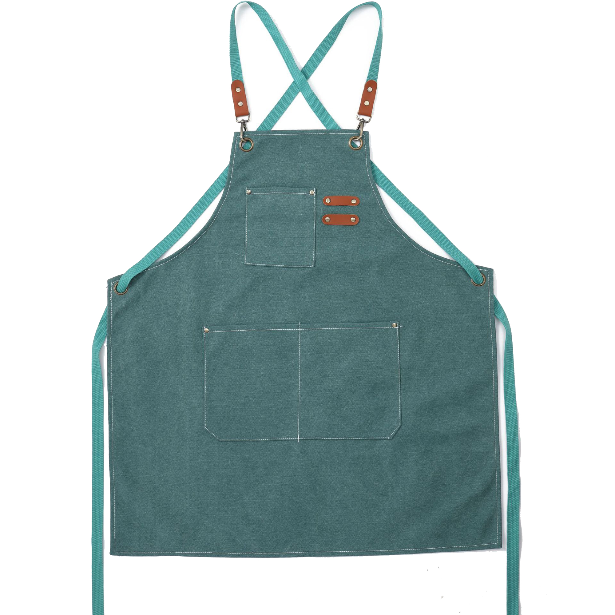Heavy Duty Canvas Cross Back Apron With Pockets 9
